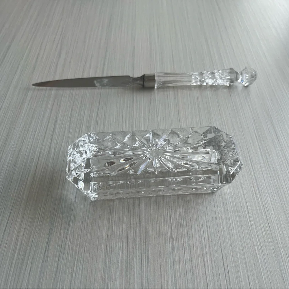 Crystal card holder & letter opener - Picture 5 of 10